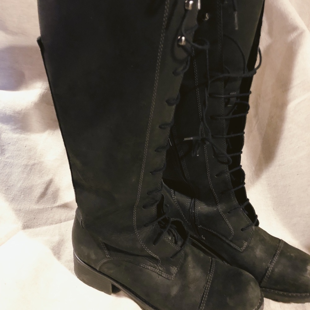 Clark’s Knee High Boots in black leather